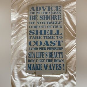 Advice from the Ocean sign